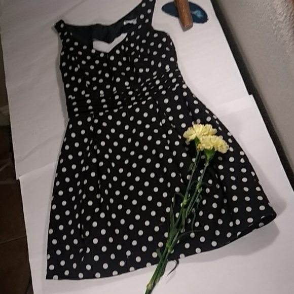 new look white polka dot dress